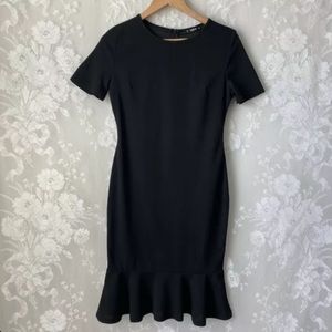 SHEIN Black Dress Ruffle Hem bodycon dress